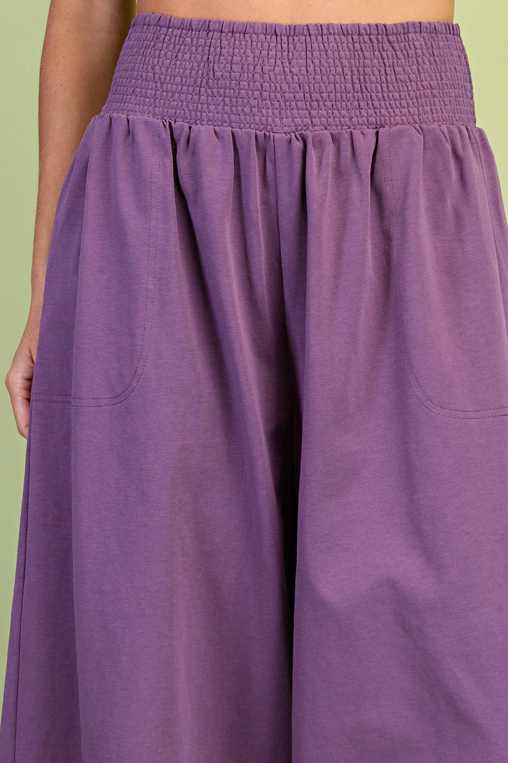 GiGiO Wide Leg Smocked Waist Pants