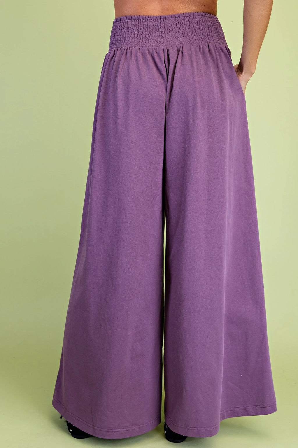 GiGiO Wide Leg Smocked Waist Pants