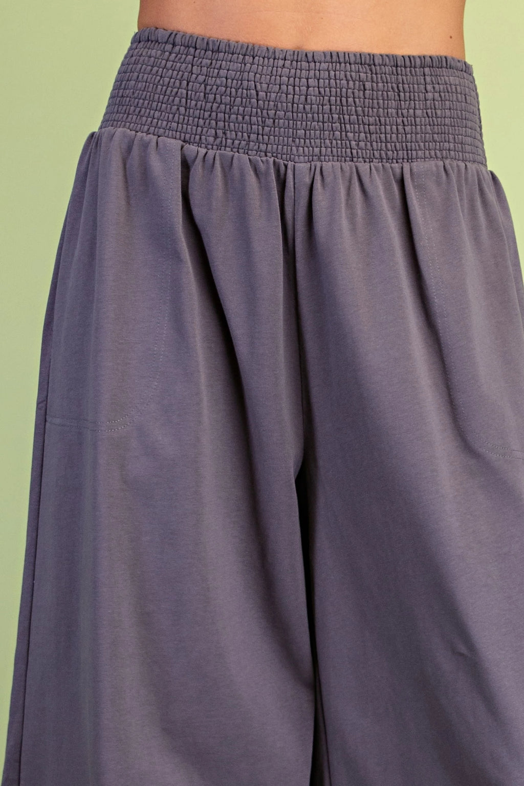 GiGiO Wide Leg Smocked Waist Pants