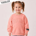Lulu Mac Toddler Mono Sweatshirt in Peach