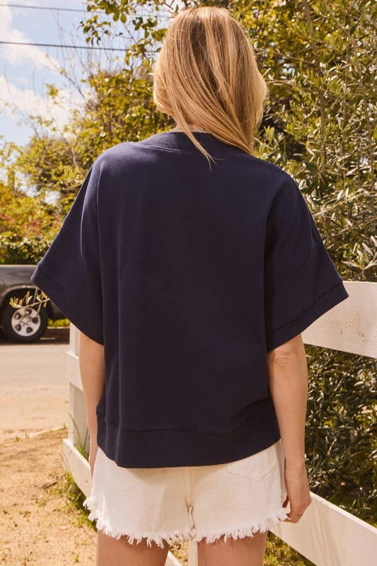 Oddi Game Day Lettering Oversized Sweatshirt (Plus)