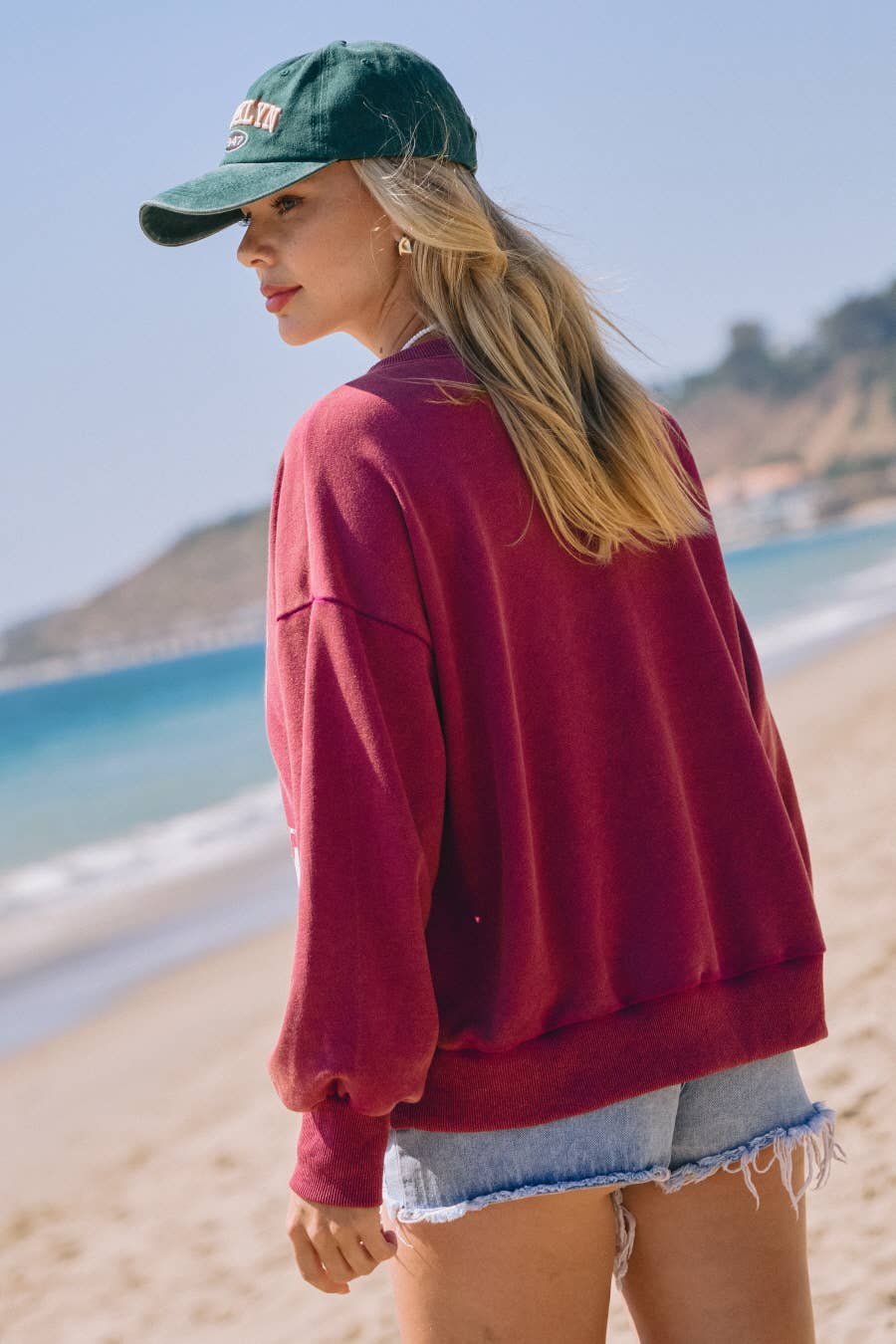 Oddi Game Day Alabama Acid Wash Pullover Sweatshirt (Plus)