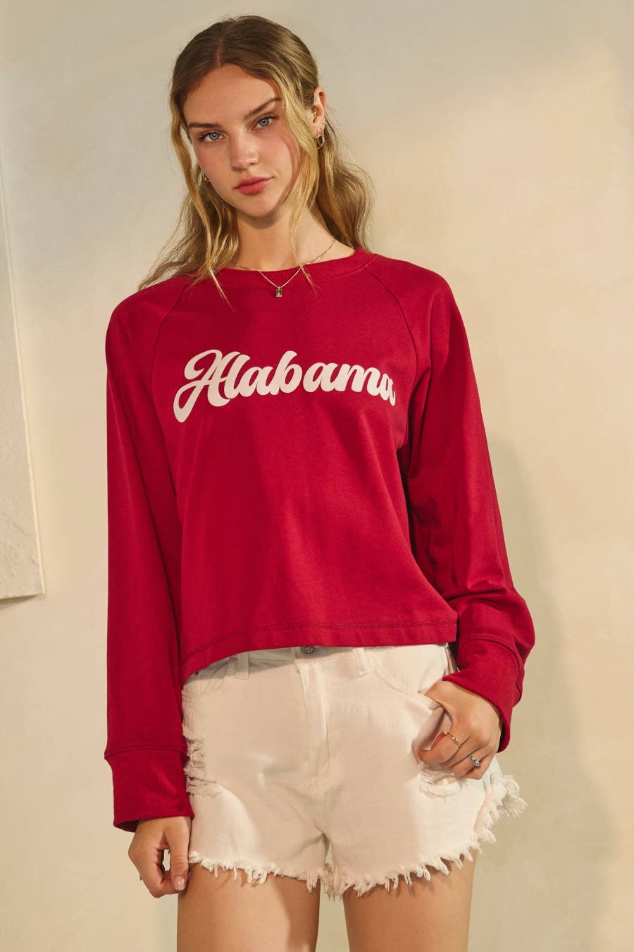 Oddi Game Day Cropped State Logo Sweatshirt