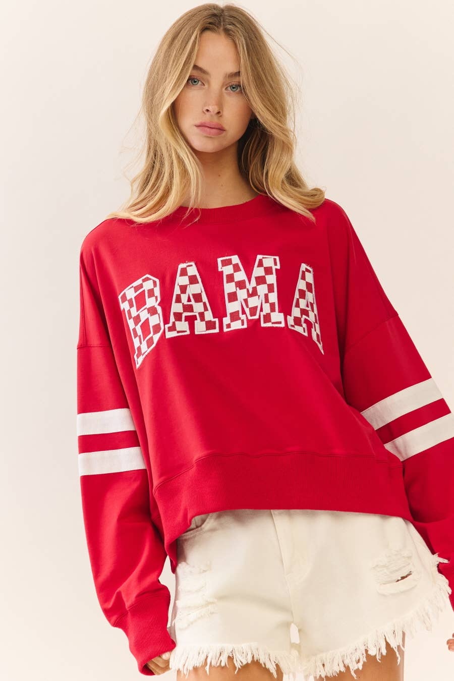 Plus Oddi Game Day Embroidered Pullover Sweater