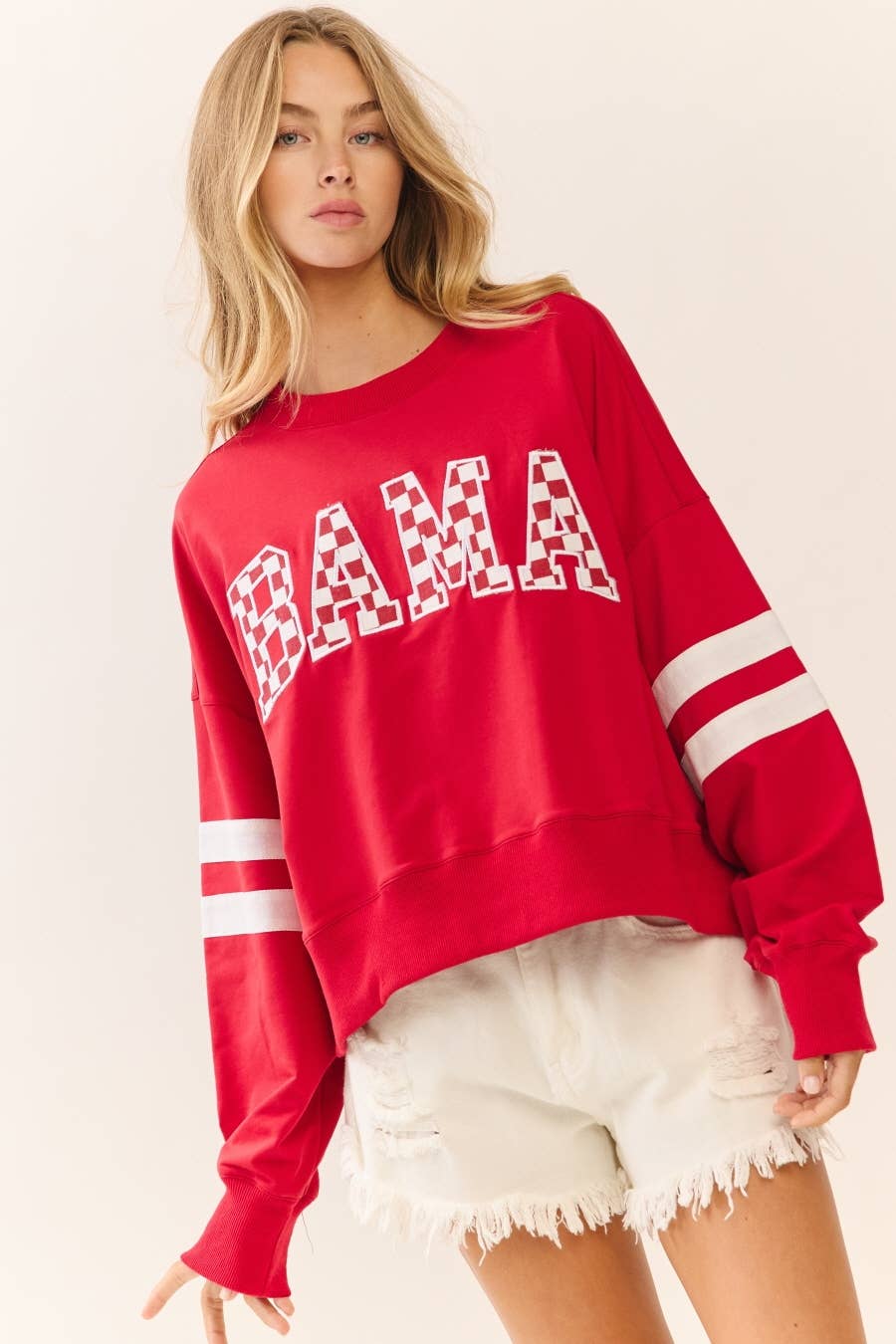 Plus Oddi Game Day Embroidered Pullover Sweater
