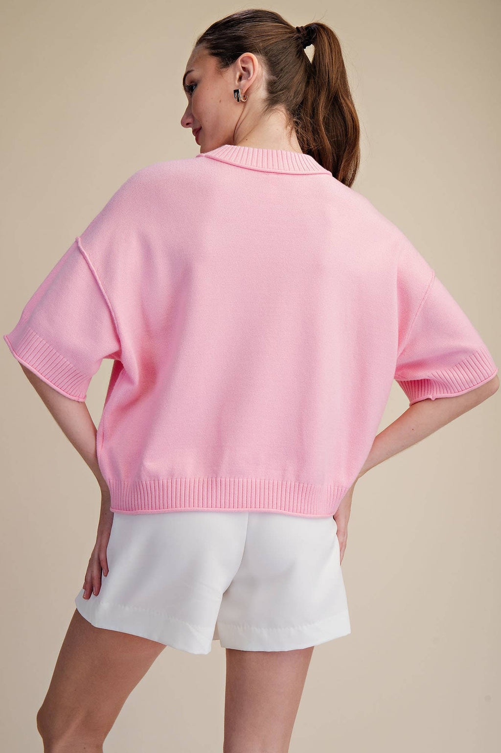 Glam Everyday Elbow-Sleeve Sweater