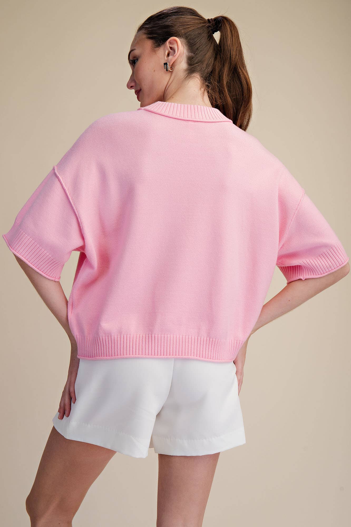 Glam Everyday Elbow-Sleeve Sweater