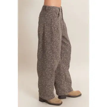 HYFVE Chestnut Floral Print Barrel Pants