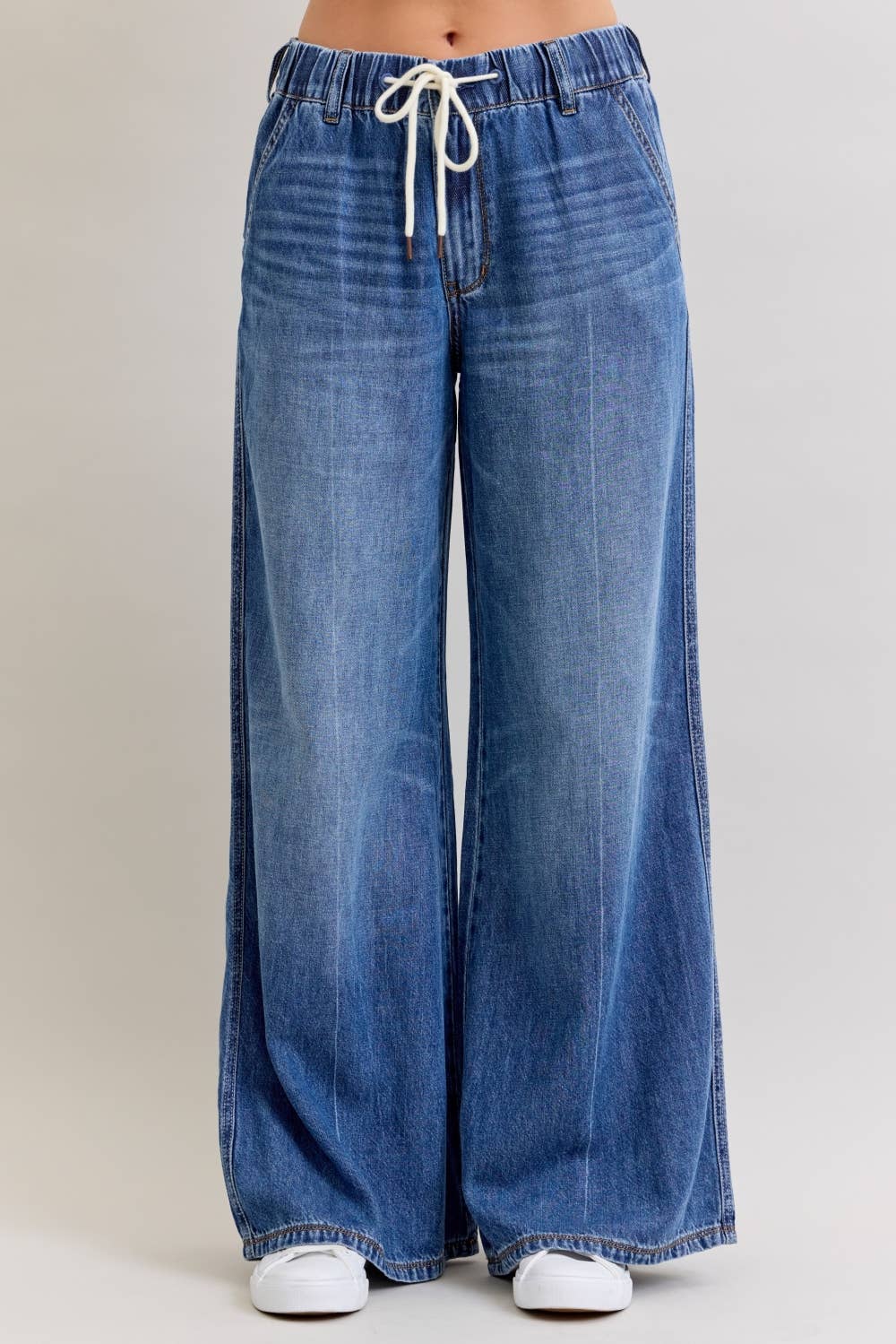 Judy Blue High-Rise Palazzo Featherweight Rigid Jeans
