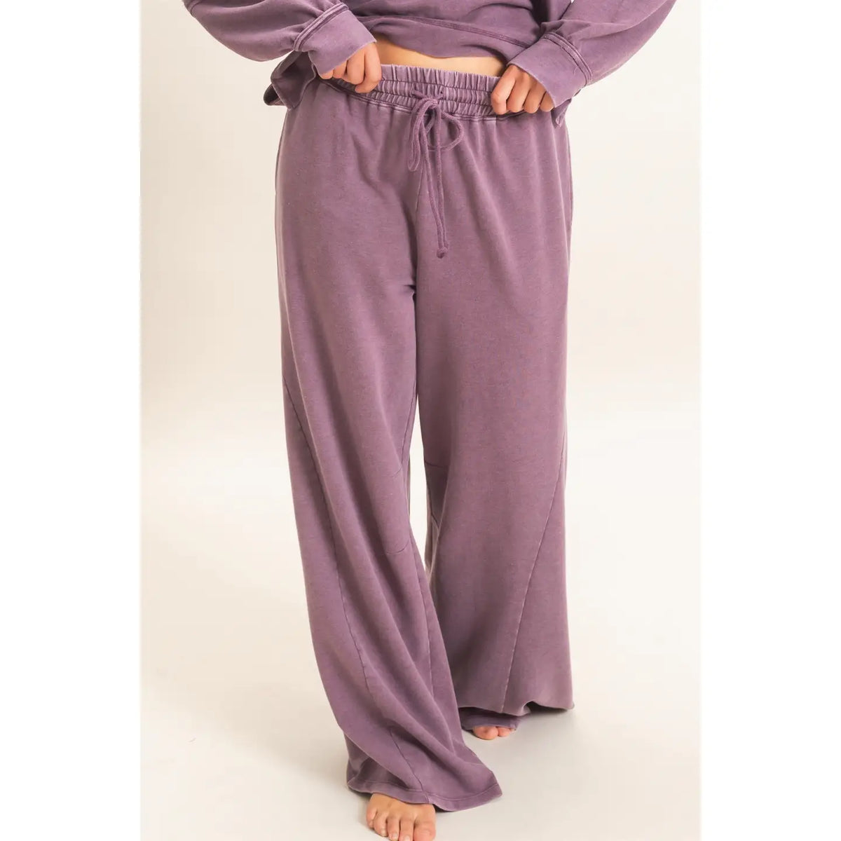 Double Zero Mineral Wash Drawstring Wide-Leg Pants