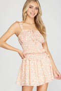 2 pc Set - Smocked Top and Mini Skirt