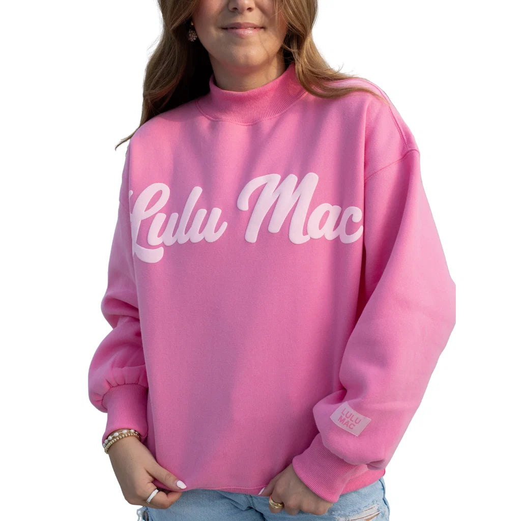 Lulu Mac Script Mock Neck Sweatshirt