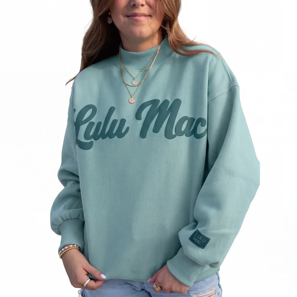 Lulu Mac Script Mock Neck Sweatshirt
