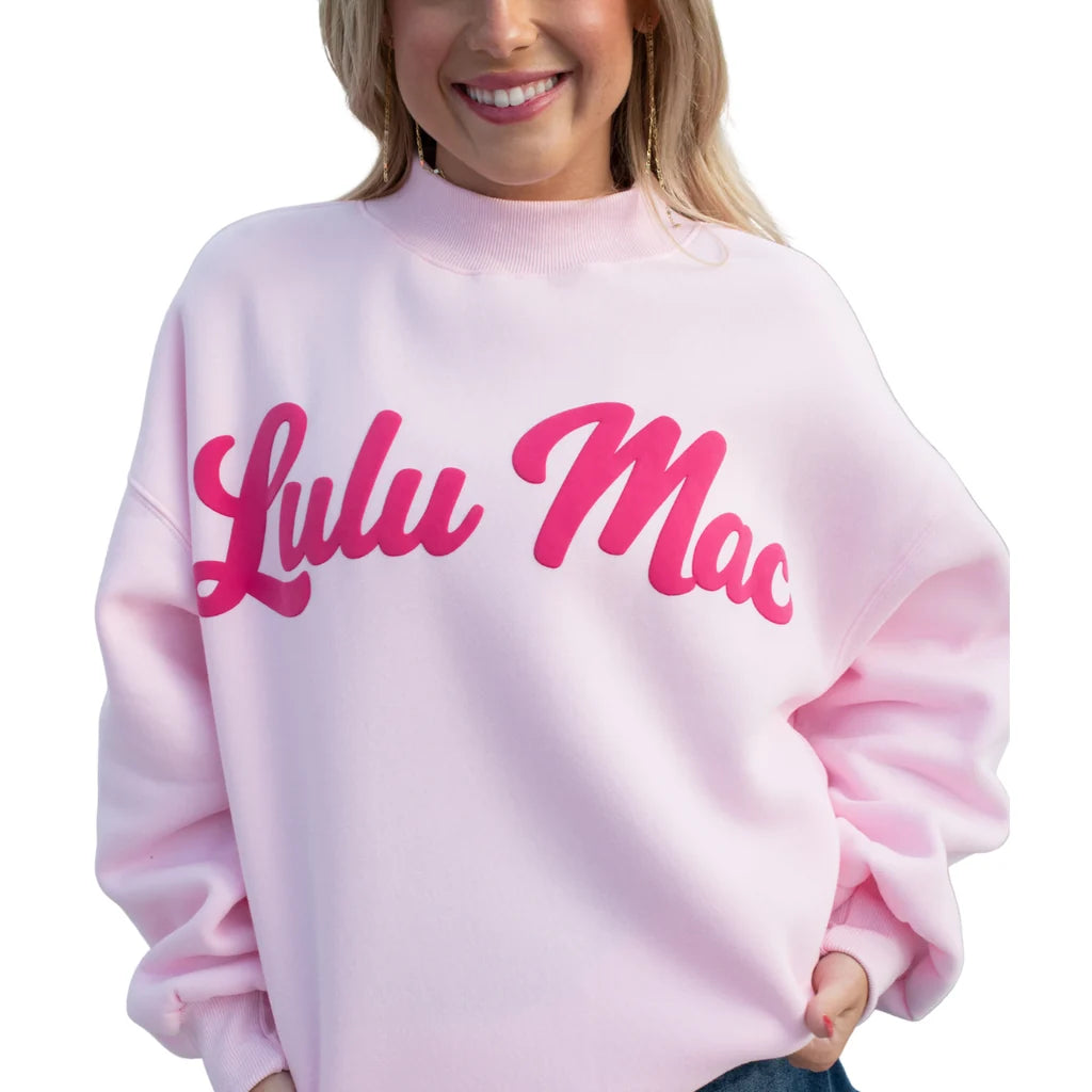 Lulu Mac Script Mock Neck Sweatshirt