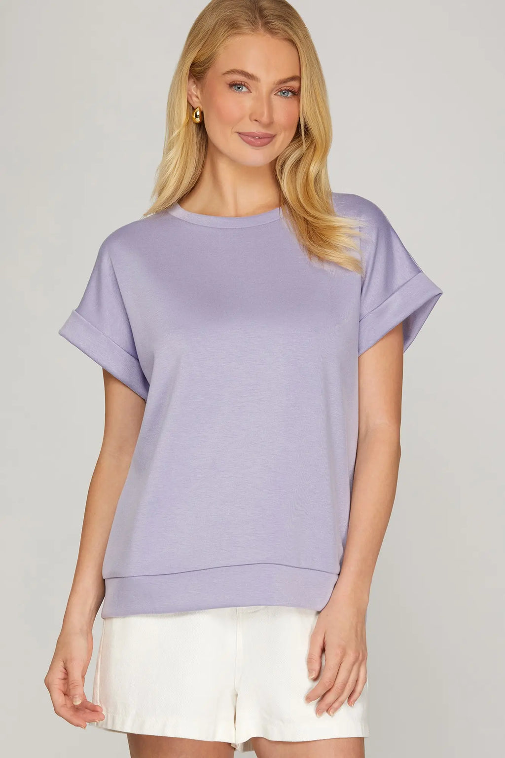 Drop Shoulder Knit Top