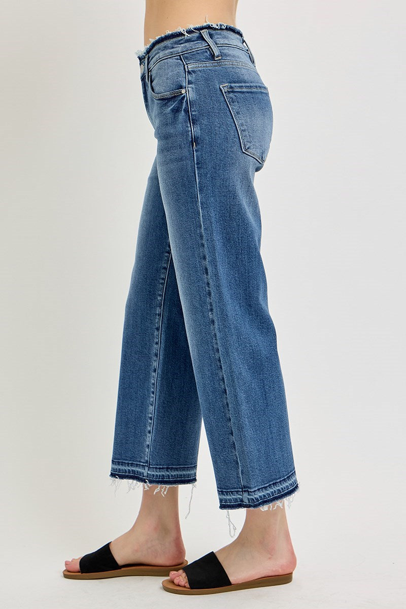 RISEN Mid Rise Crop Jeans