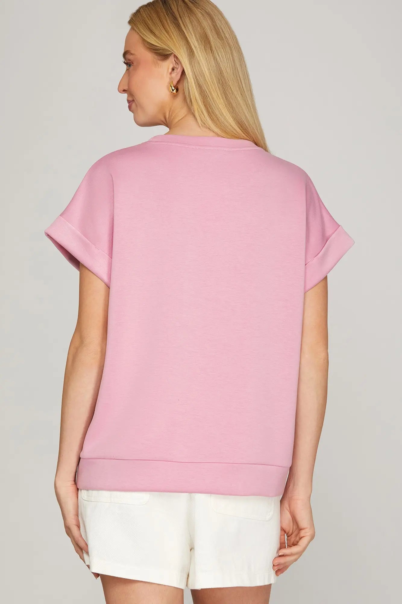Drop Shoulder Knit Top