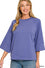 Zenana Scuba 3/4 Sleeve Pullover