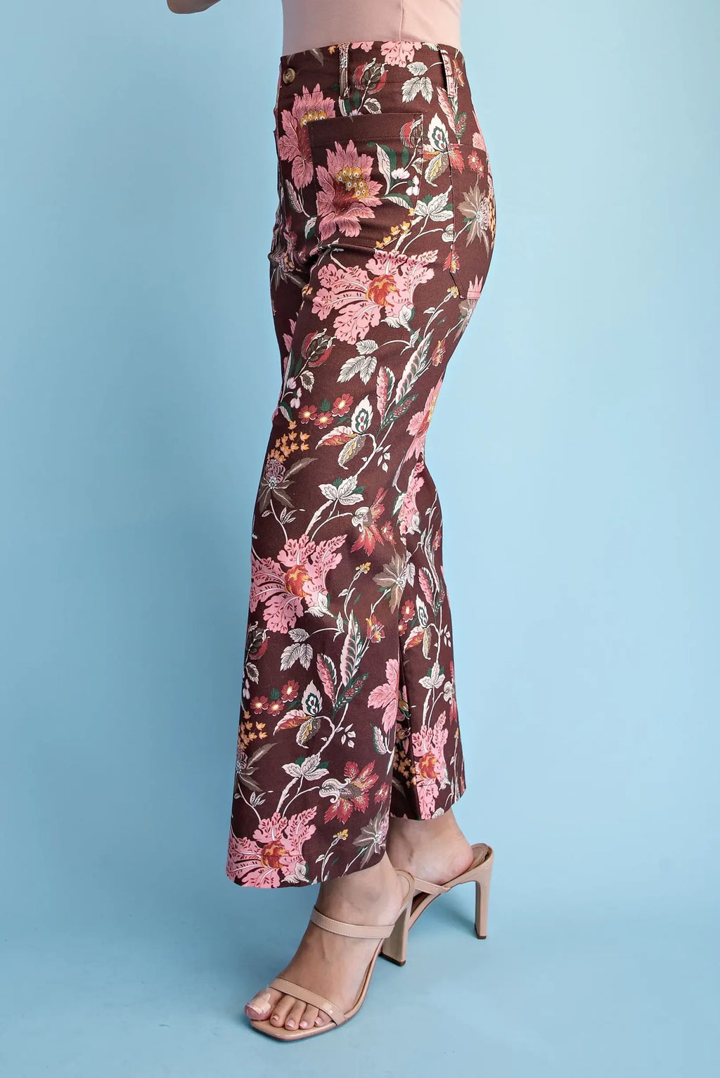 Floral Ankle Cropped Pants