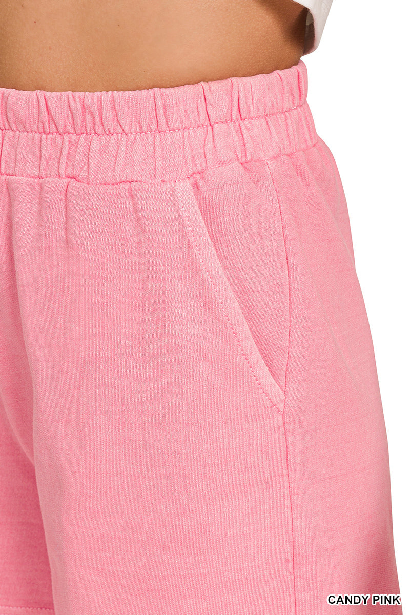 Zenana French Terry Pullover & Shorts Set