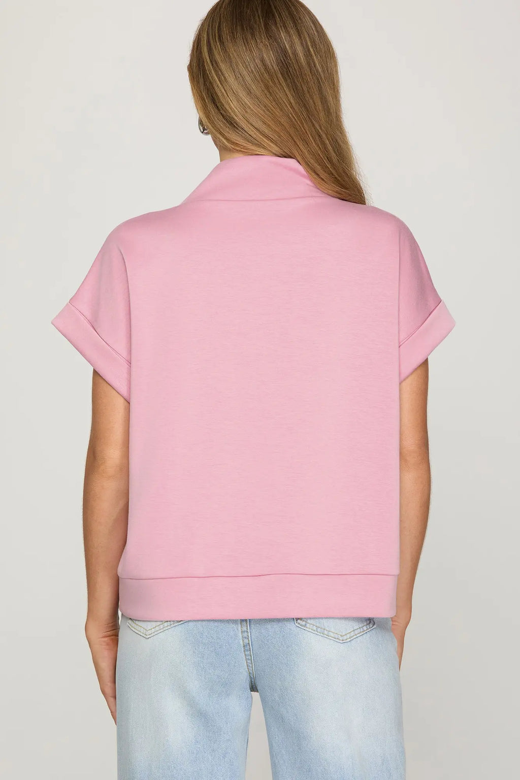 Drop Shoulder V-Neck Top