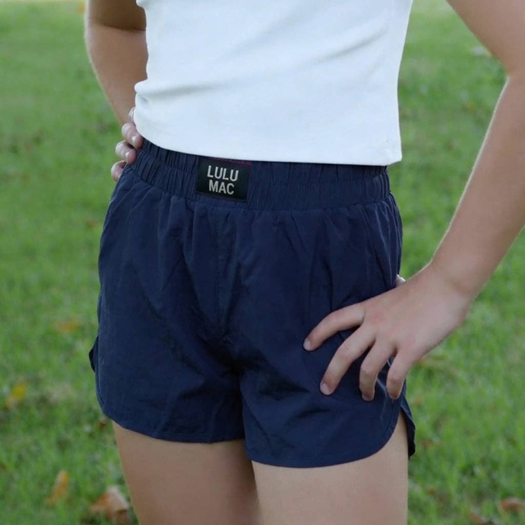 LULU MAC NAVY KIDS SOLID SHORT