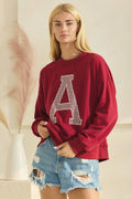 Oddi Game Day Patched Pullover Sweatshirt