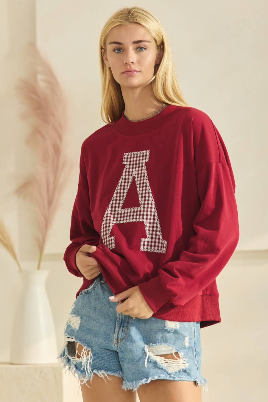 Oddi Game Day Patched Pullover Sweatshirt