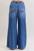 Judy Blue High-Rise Palazzo Featherweight Rigid Jeans