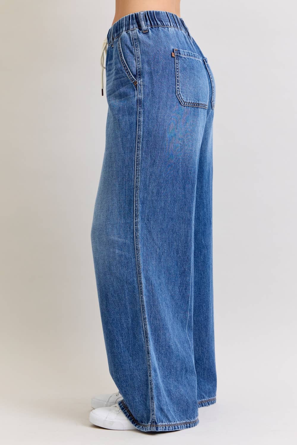 Judy Blue High-Rise Palazzo Featherweight Rigid Jeans