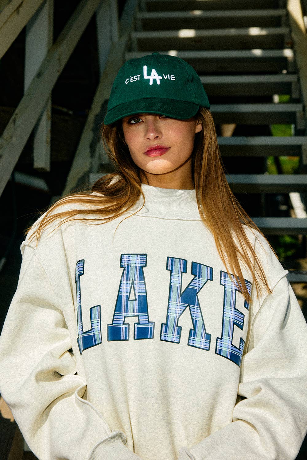 Bucketlist 'LAKE & MOUNTAIN' Mock-neck Sweatshirt