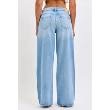 Cello Low Rise Wide Leg Jeans