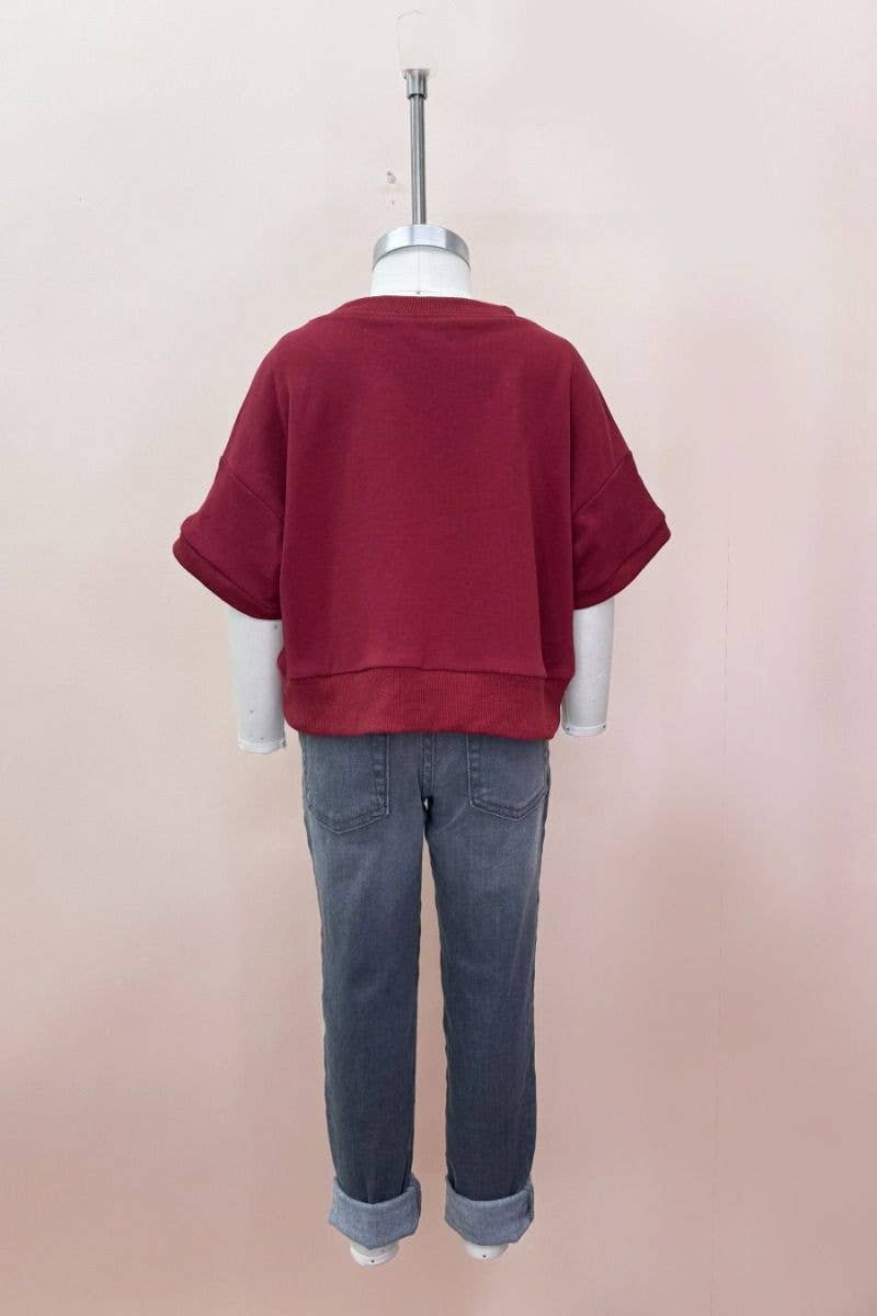 Oddi Kids Game Day Oversized Sweatshirt — Crew Neck