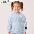 Lulu Mac Toddler Mono Sweatshirt in Light Blue