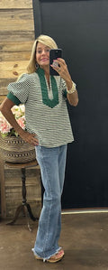 Short Sleeve Striped Top