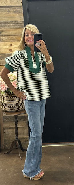 Short Sleeve Striped Top