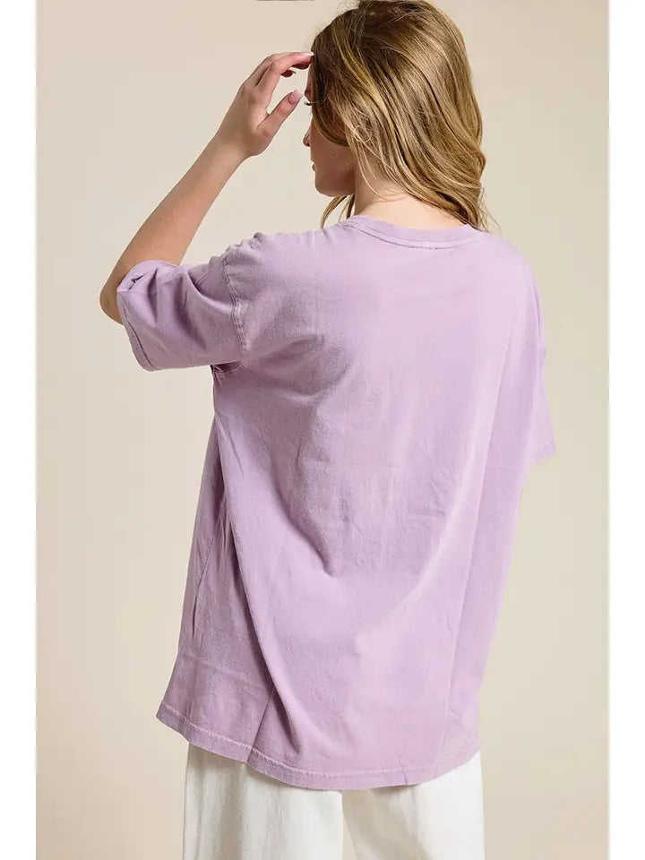Puff Sheer Lace Cross Graphic Tee